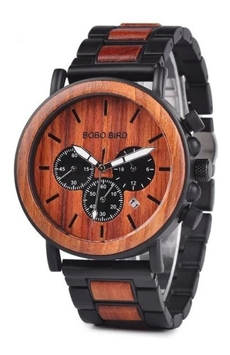 Reloj De Madera Bobo Bird Original Rojo