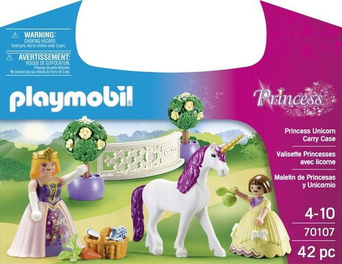 Figura Princesas Y Unicornio Maletín Grande Playmobil 70107 Cantidad de piezas 42