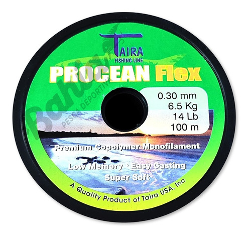 Nylon Tanza Taira Procean Flex 0,30 Mm 6,5 Kg #bahía