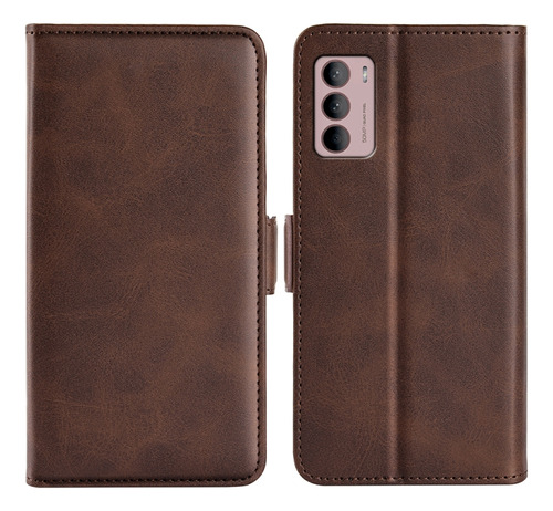 Dual-side Magnetic Leather Case For Motorola Moto G42