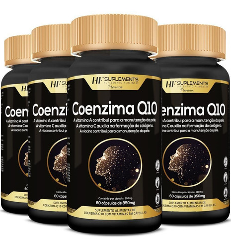 Kit 4 Coenzima Q10 Vitamin Complex 850 Mg 60 Caps Hf