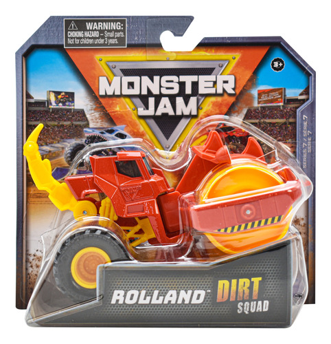 Monster Jam Dirt Squad Rolland Rojo 1:64 Spin Master