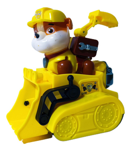 Super Paw Patrol Rubble + Vehículo Juguetería Para Niños