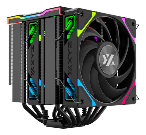 Disipador Para Cpu Xyz Thermax 6 Pro Duo, 2 Fans, Intel/amd