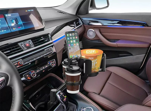 Portavasos Multifuncional Con Bandeja Acoplable Para Coche