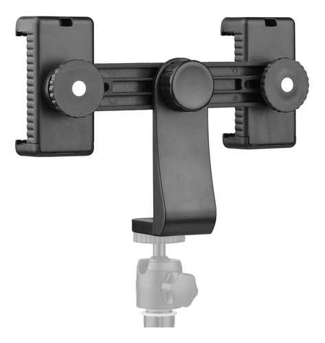 Imagen 8 de 9 de Soporte De Teléfono Doble Para Trípode, Adaptador Horizontal