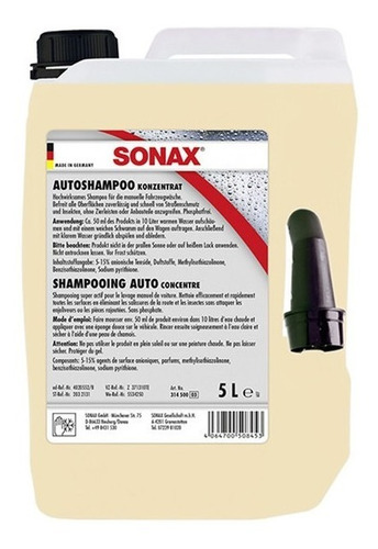 Shampoo Para Autos Sonax 5 Litros