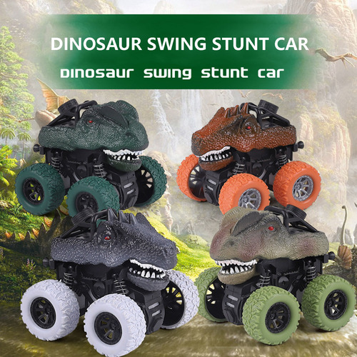 Coche Retráctil Con Forma De Dinosaurio En Forma De U, 3 Coc