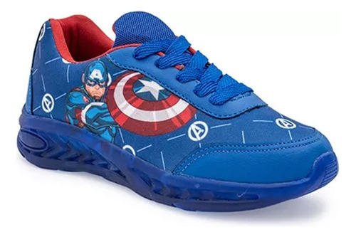 Zapatillas Marvel Capitán América C/ Luz Led - Infantil