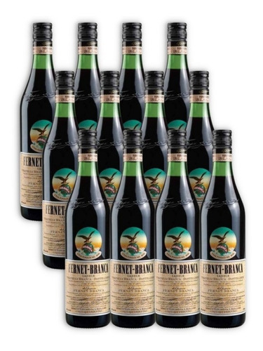 Fernet Branca Aperitivo Destilado De Hierbas Caja X12u 450ml