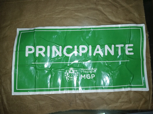 Carteles(2) De Principiante - Manejo. Obligatorio Ley N°3568