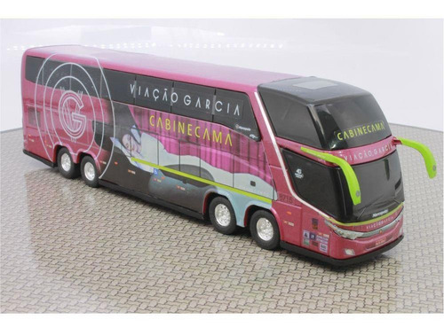 Ônibus Em Miniatura Viação Garcia Cabine Cama Rosa Dd