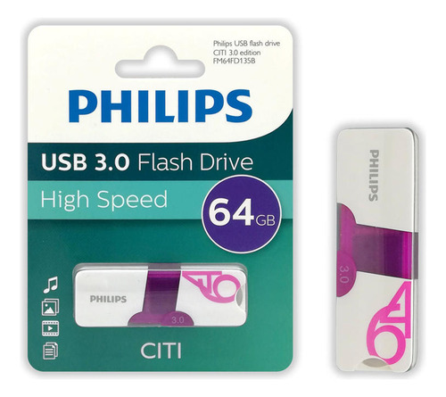 Pendrive 64gb Philips Citi 3.0 - Ps