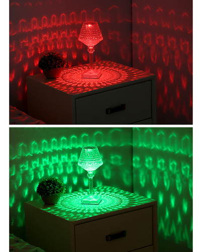 Candeeiro De Mesa Recarregável Com Toque De Diamante Para Vi