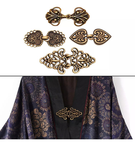 4 Piezas Broche De Capa Medieval Sujetador De Capa Suéter