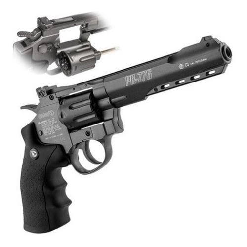  Revolver Pistola Gamo Pr-776 Co2 4,5mm 8 Tiros Full Metal