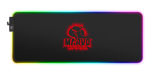 Mousepad Marvo Pro G45 Superficie De Microfibra Y Luz De Fon