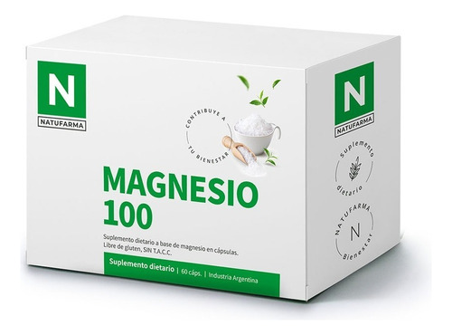 Natufarma Magnesio 100 Calambres Energía 60 Comprimidos