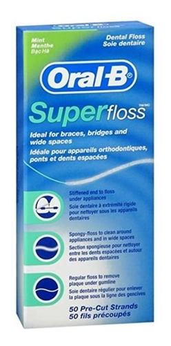 Oral-b Super Floss Mint Hilo Dental Precortado 50 Ea (paque.