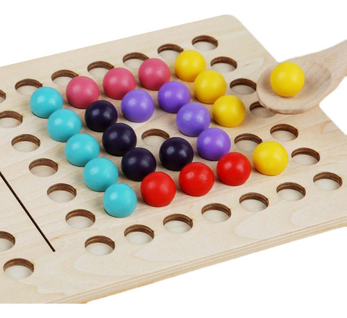 Juego De Cuentas De Madera Con Clavija, Juguete De