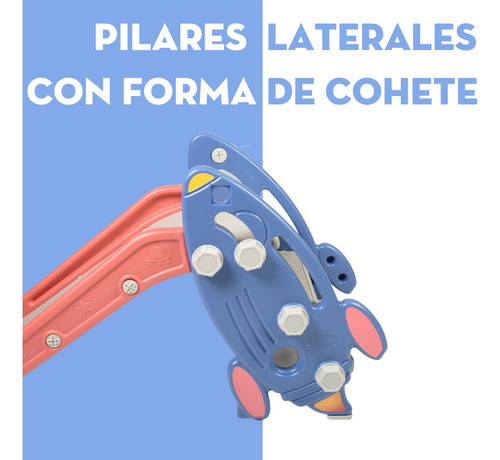 Resbaladilla Infantil Mima2 Con Forma De Cohete Espacial Color ROJA