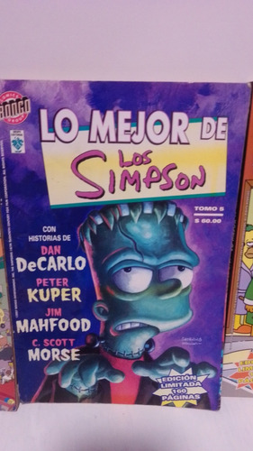 Comics Lo Mejor De Los Simpson Editorial Vid Tomo 1, 5 Y 19 (Usado)