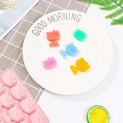 Molde Silicon Hello Kitty Gelatina Chocolate 8 Cavidades