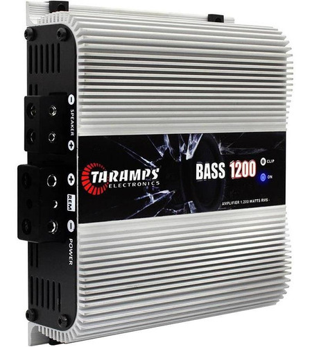 Potencia Monoblock Para Auto Taramps Bass 2 Ohms 1200w Rms Color Gris