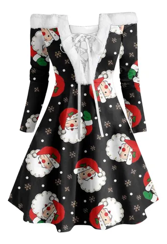 Vestidos Vintage Fiesta De Navidad Casuales Para Mujer 2023