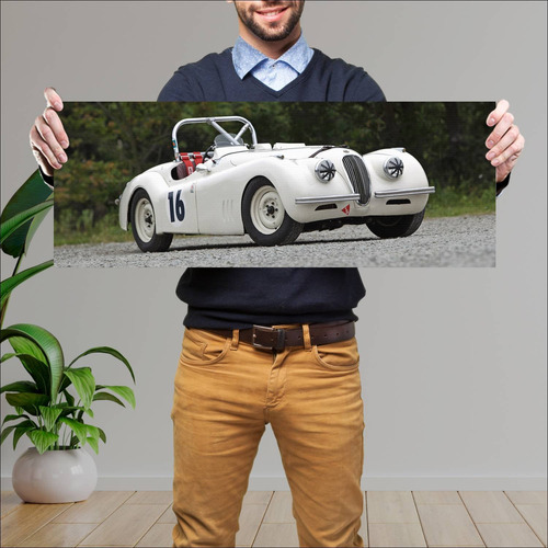 Cuadro 30x80cm Auto 1950 Jaguar Xk120 Competitio 17