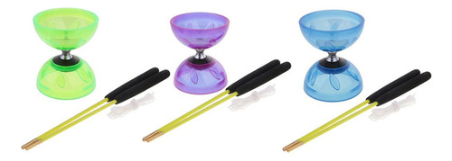 Triple Diabolo Bearing Con Palos De Goma Adult Gift For