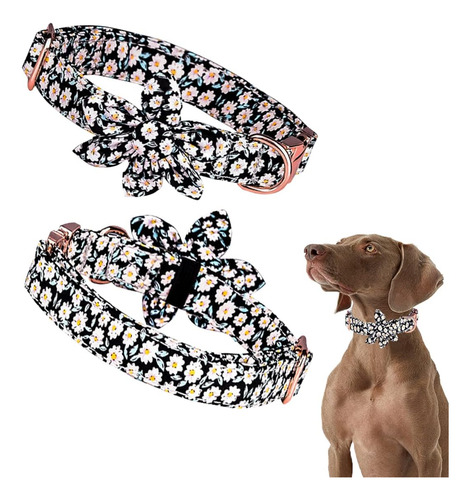 Collar De Perro Petvins, Collar Floral Con Hebilla Ajustable