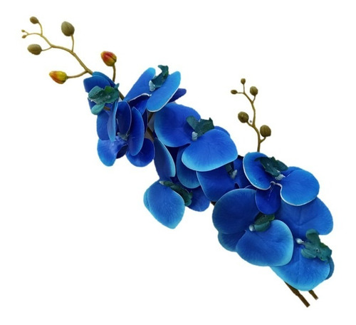 Orquídeas Plantas Flores Artificiales Decorativas Doble Azul