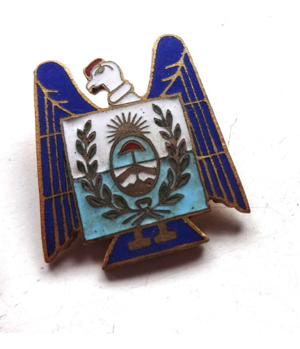 Militaria Antiguo Pin Escudo Mendoza Ejercito Policia San Ma (Usado)
