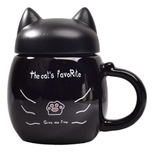 Mug Ceramica De Gato Pocillo Con Tapa