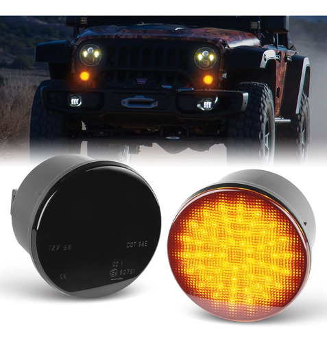 Luz Led Intermitente Indicadora Para Jeep Wrangler Jk Ambar