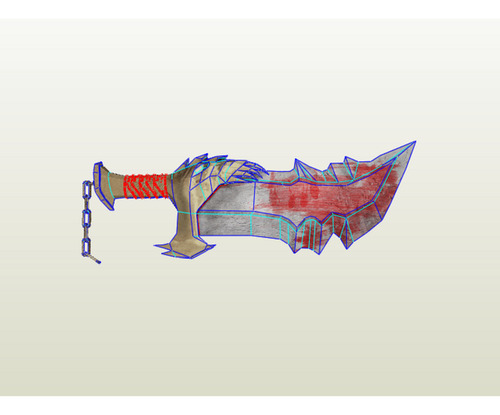 Planos 2 Espadas God Of War Atenea Y Espada Del Caos Ps3