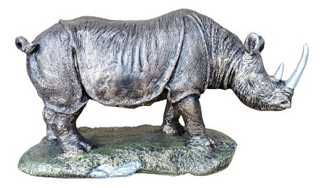 Figura Decorativa Escultura Rinoceronte Animales Selva