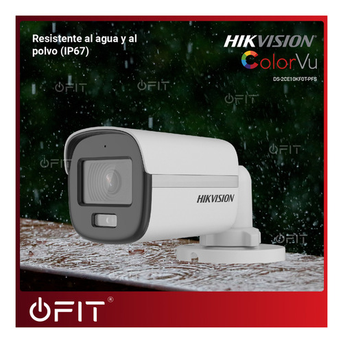 Câmera De Segurança Hikvision Colorvu Ip67 Bullet Audio 3k, Cor Branca Branco