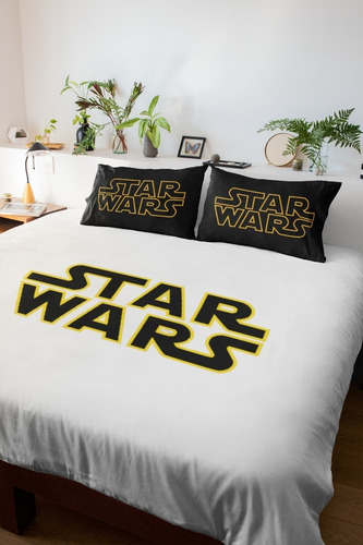 Jogo De Cama Casal Star Wars Yoda Jedi Chewbacca 4 Peças