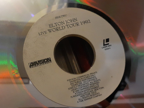 Elton John World Tour 1992 Laser Disc Sin Tapa 