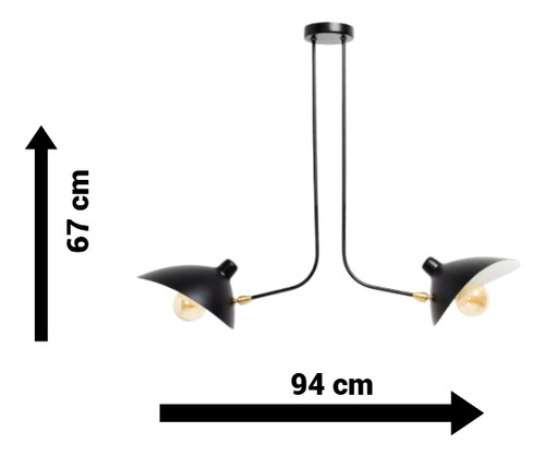 Lampara Techo Colgante Abitare Back To Black Negro 2l 50hz