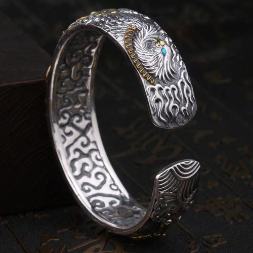 Xxpulsera Para Hombre Con Diseño De Dragón Fénix Tallado En