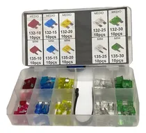 Comprar Fusivel Lamina Carro Veiculos Kit Com 100 Pçs Acomp Estojo