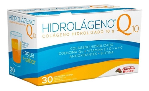 Hidrólageno Q10 Colágeno Hidrolizado 30 Sobres + Enzima Q10