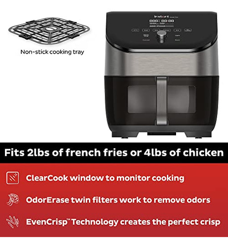 Forno De Fritadeira A Ar Instant Vortex Plus 6l Com Apagador