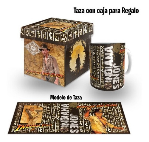 Taza Con Caja Para Regalo, Modelo, Indiana Jones