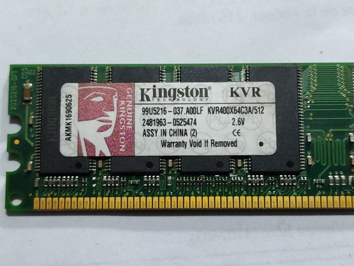 Memoria Kingston Kvr400x64c3a/512