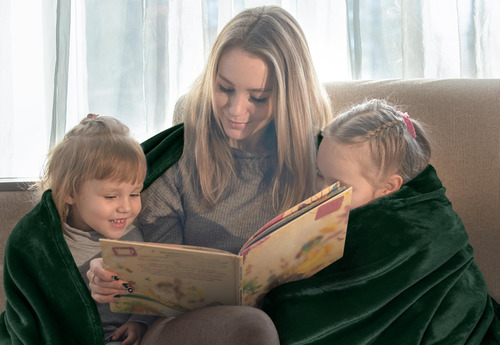 Manta Polar Blanket Utopia, Tamaño Completo, Color Verde Bos