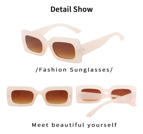 Paquete De 3 Gafas De Sol De Moda Color Caramelo Montura Cua